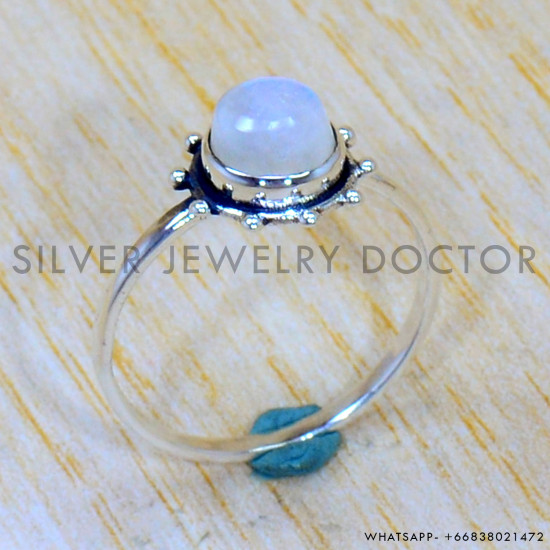 Rainbow Moonstone 925 Sterling Silver Ring (SJWR-2033) Rainbow Moonstone 925 Sterling Silver Ring (SJWR-2033)