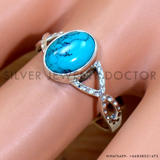 Turquoise 925 Sterling Silver Ring (SJWR-2035)