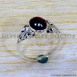 Garnet 925 Sterling Silver Ring (SJWR-2036)
