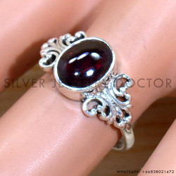 Garnet 925 Sterling Silver Ring (SJWR-2036)