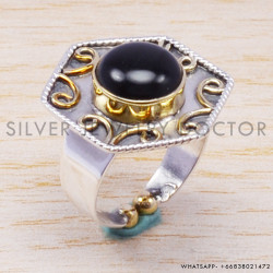 Black Rutile 925 Sterling Silver Ring (SJWR-204)