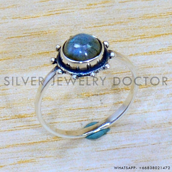 Labradorite 925 Sterling Silver Ring (SJWR-2043) Labradorite 925 Sterling Silver Ring (SJWR-2043)