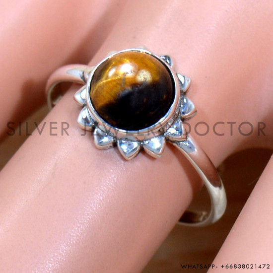 Tiger Eye 925 Sterling Silver Ring (SJWR-2047) Tiger Eye 925 Sterling Silver Ring (SJWR-2047)