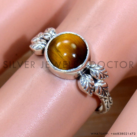 Tiger Eye 925 Sterling Silver Ring (SJWR-2052) Tiger Eye 925 Sterling Silver Ring (SJWR-2052)