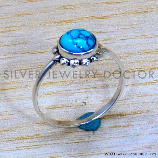 Turquoise 925 Sterling Silver Ring (SJWR-2053)