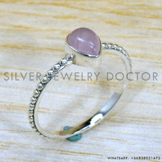 Rose Quartz 925 Sterling Silver Ring (SJWR-2067) Rose Quartz 925 Sterling Silver Ring (SJWR-2067)