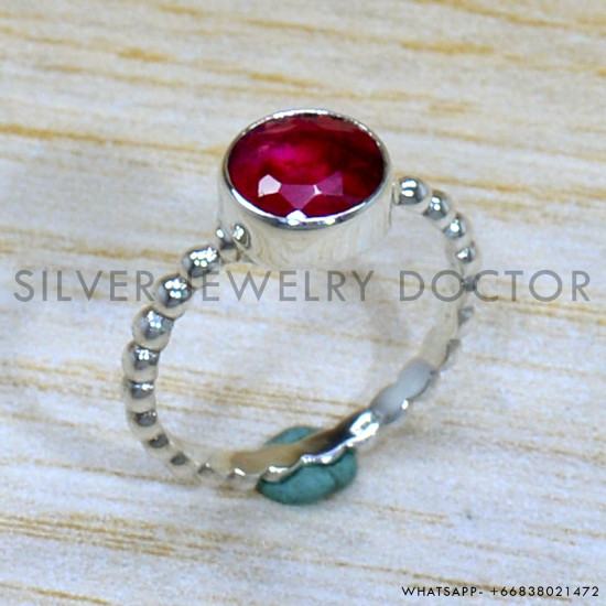 Ruby 925 Sterling Silver Ring (SJWR-2072) Ruby 925 Sterling Silver Ring (SJWR-2072)