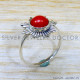 Coral 925 Sterling Silver Ring (SJWR-2075) Coral 925 Sterling Silver Ring (SJWR-2075)