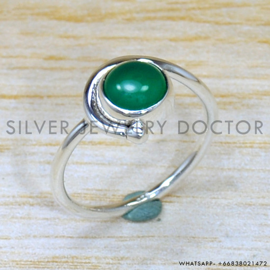 Green Onyx 925 Sterling Silver Ring (SJWR-2076) Green Onyx 925 Sterling Silver Ring (SJWR-2076)