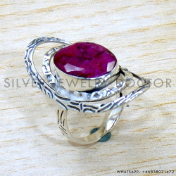 Ruby 925 Sterling Silver Ring (SJWR-2090)