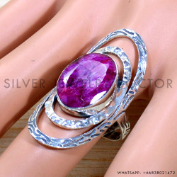 Ruby 925 Sterling Silver Ring (SJWR-2090)