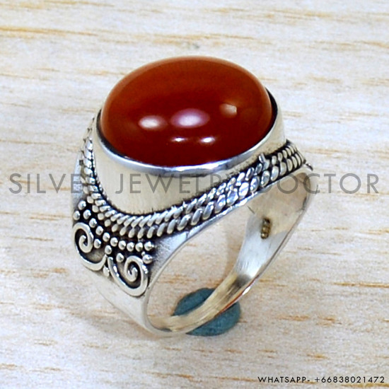 Carnelian 925 Sterling Silver Ring (SJWR-2091) Carnelian 925 Sterling Silver Ring (SJWR-2091)