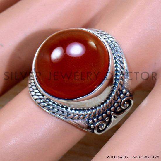Carnelian 925 Sterling Silver Ring (SJWR-2091) Carnelian 925 Sterling Silver Ring (SJWR-2091)