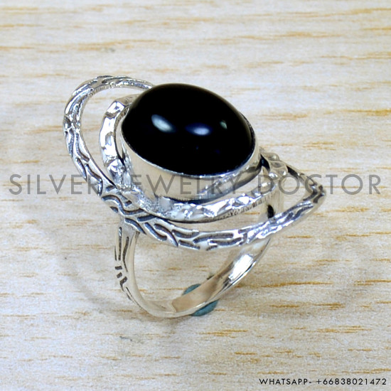 Black Onyx 925 Sterling Silver Ring (SJWR-2092) Black Onyx 925 Sterling Silver Ring (SJWR-2092)