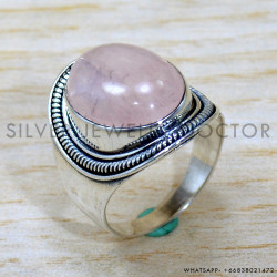 Rose Quartz 925 Sterling Silver Ring (SJWR-2093)