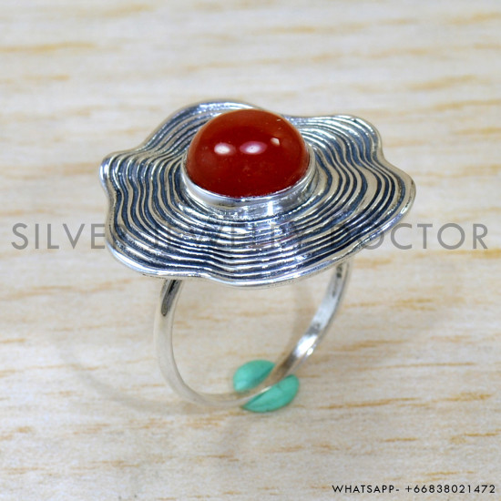 Carnelian 925 Sterling Silver Ring (SJWR-2094) Carnelian 925 Sterling Silver Ring (SJWR-2094)