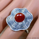 Carnelian 925 Sterling Silver Ring (SJWR-2094) Carnelian 925 Sterling Silver Ring (SJWR-2094)