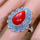 Coral 925 Sterling Silver Ring (SJWR-2096) Coral 925 Sterling Silver Ring (SJWR-2096)