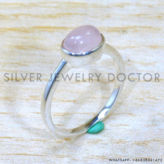 Rose Quartz 925 Sterling Silver Ring (SJWR-2097) Rose Quartz 925 Sterling Silver Ring (SJWR-2097)