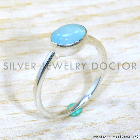 Chalcedony 925 Sterling Silver Ring (SJWR-2098) Chalcedony 925 Sterling Silver Ring (SJWR-2098)