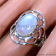 Rainbow Moonstone 925 Sterling Silver Ring (SJWR-2102) Rainbow Moonstone 925 Sterling Silver Ring (SJWR-2102)