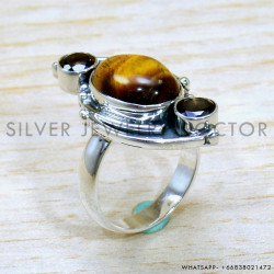 Smoky Quartz 925 Sterling Silver Ring (SJWR-2112) Smoky Quartz 925 Sterling Silver Ring (SJWR-2112)