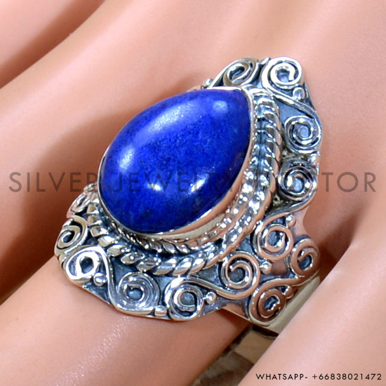 Lapis Lazuli 925 Sterling Silver Ring (SJWR-2114) Lapis Lazuli 925 Sterling Silver Ring (SJWR-2114)