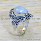 Rainbow Moonstone 925 Sterling Silver Ring (SJWR-2120) Rainbow Moonstone 925 Sterling Silver Ring (SJWR-2120)