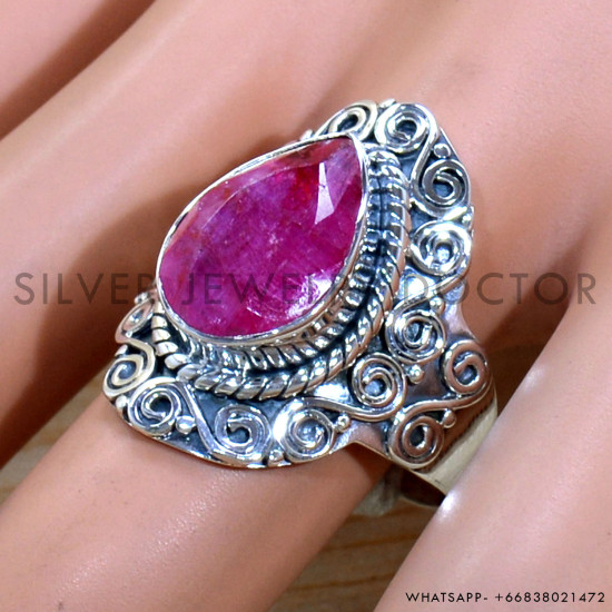925 Sterling Silver Traditional Look Jewelry Ruby Gemstone Rings SJWR-2121 925 Sterling Silver Traditional Look Jewelry Ruby Gemstone Rings SJWR-2121