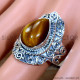 Tiger Eye 925 Sterling Silver Ring (SJWR-2122) Tiger Eye 925 Sterling Silver Ring (SJWR-2122)