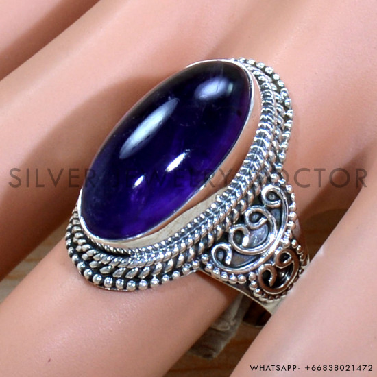 Amethyst 925 Sterling Silver Ring (SJWR-2124) Amethyst 925 Sterling Silver Ring (SJWR-2124)