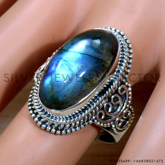 Labradorite 925 Sterling Silver Ring (SJWR-2127) Labradorite 925 Sterling Silver Ring (SJWR-2127)