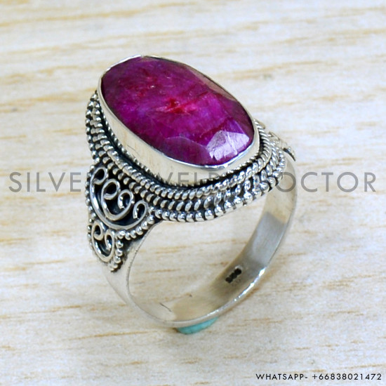 Ruby 925 Sterling Silver Ring (SJWR-2128) Ruby 925 Sterling Silver Ring (SJWR-2128)