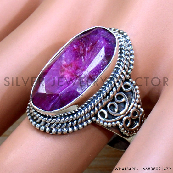 Ruby 925 Sterling Silver Ring (SJWR-2128) Ruby 925 Sterling Silver Ring (SJWR-2128)