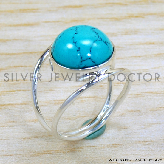 Turquoise 925 Sterling Silver Ring (SJWR-2134) Turquoise 925 Sterling Silver Ring (SJWR-2134)