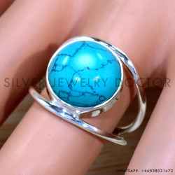 Turquoise 925 Sterling Silver Ring (SJWR-2134)