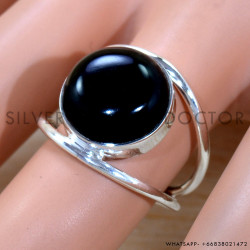 Black Onyx 925 Sterling Silver Ring (SJWR-2135)