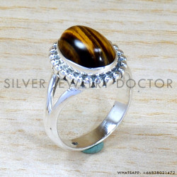 Tiger Eye 925 Sterling Silver Ring (SJWR-2140) Tiger Eye 925 Sterling Silver Ring (SJWR-2140)