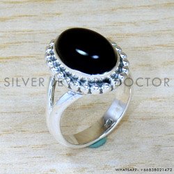 Black Onyx 925 Sterling Silver Ring (SJWR-2142) Black Onyx 925 Sterling Silver Ring (SJWR-2142)