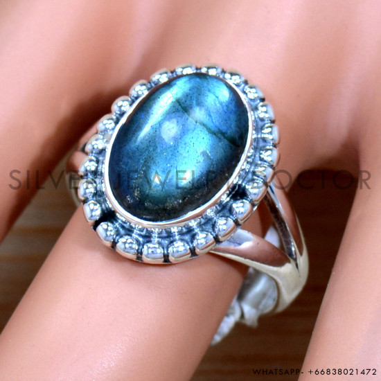 Labradorite 925 Sterling Silver Ring (SJWR-2145) Labradorite 925 Sterling Silver Ring (SJWR-2145)