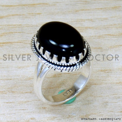Black Onyx 925 Sterling Silver Ring (SJWR-2148)