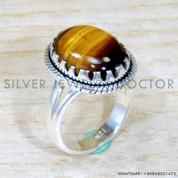 Tiger Eye 925 Sterling Silver Ring (SJWR-2150) Tiger Eye 925 Sterling Silver Ring (SJWR-2150)
