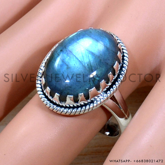 Labradorite 925 Sterling Silver Ring (SJWR-2153) Labradorite 925 Sterling Silver Ring (SJWR-2153)