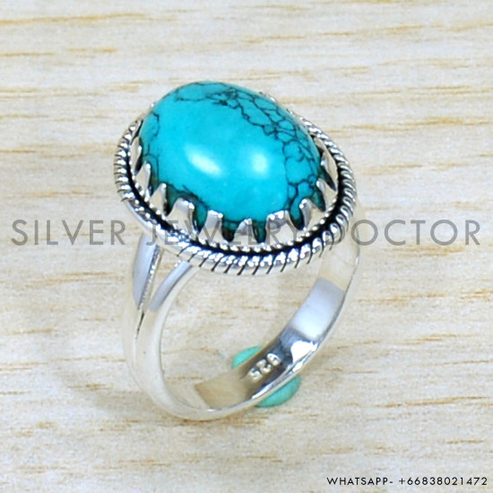 Turquoise 925 Sterling Silver Ring (SJWR-2154) Turquoise 925 Sterling Silver Ring (SJWR-2154)