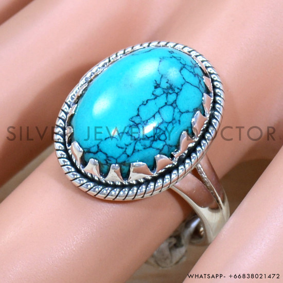 Turquoise 925 Sterling Silver Ring (SJWR-2154) Turquoise 925 Sterling Silver Ring (SJWR-2154)