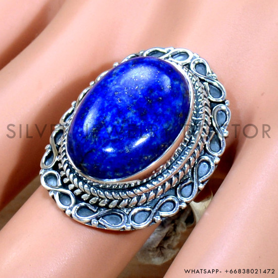 Lapis Lazuli 925 Sterling Silver Ring (SJWR-2155) Lapis Lazuli 925 Sterling Silver Ring (SJWR-2155)
