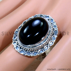 Black Onyx 925 Sterling Silver Ring (SJWR-2157)