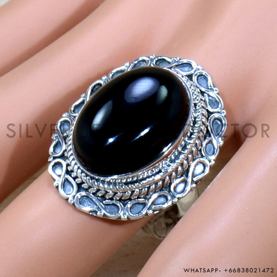 Black Onyx 925 Sterling Silver Ring (SJWR-2157) Black Onyx 925 Sterling Silver Ring (SJWR-2157)