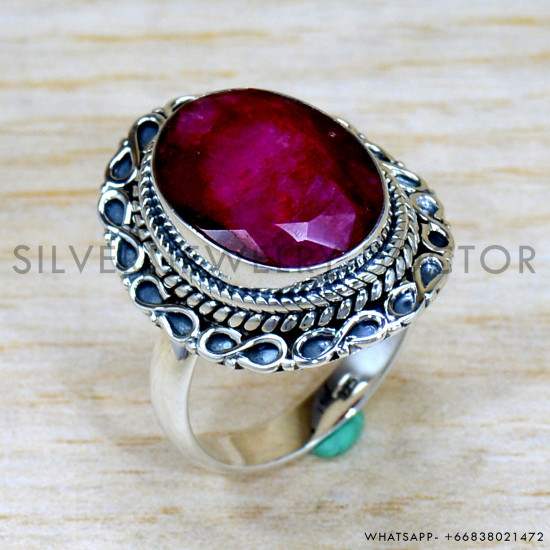 Ruby 925 Sterling Silver Ring (SJWR-2160) Ruby 925 Sterling Silver Ring (SJWR-2160)