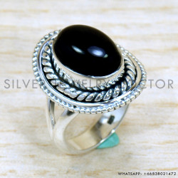 Black Onyx 925 Sterling Silver Ring (SJWR-2164) Black Onyx 925 Sterling Silver Ring (SJWR-2164)